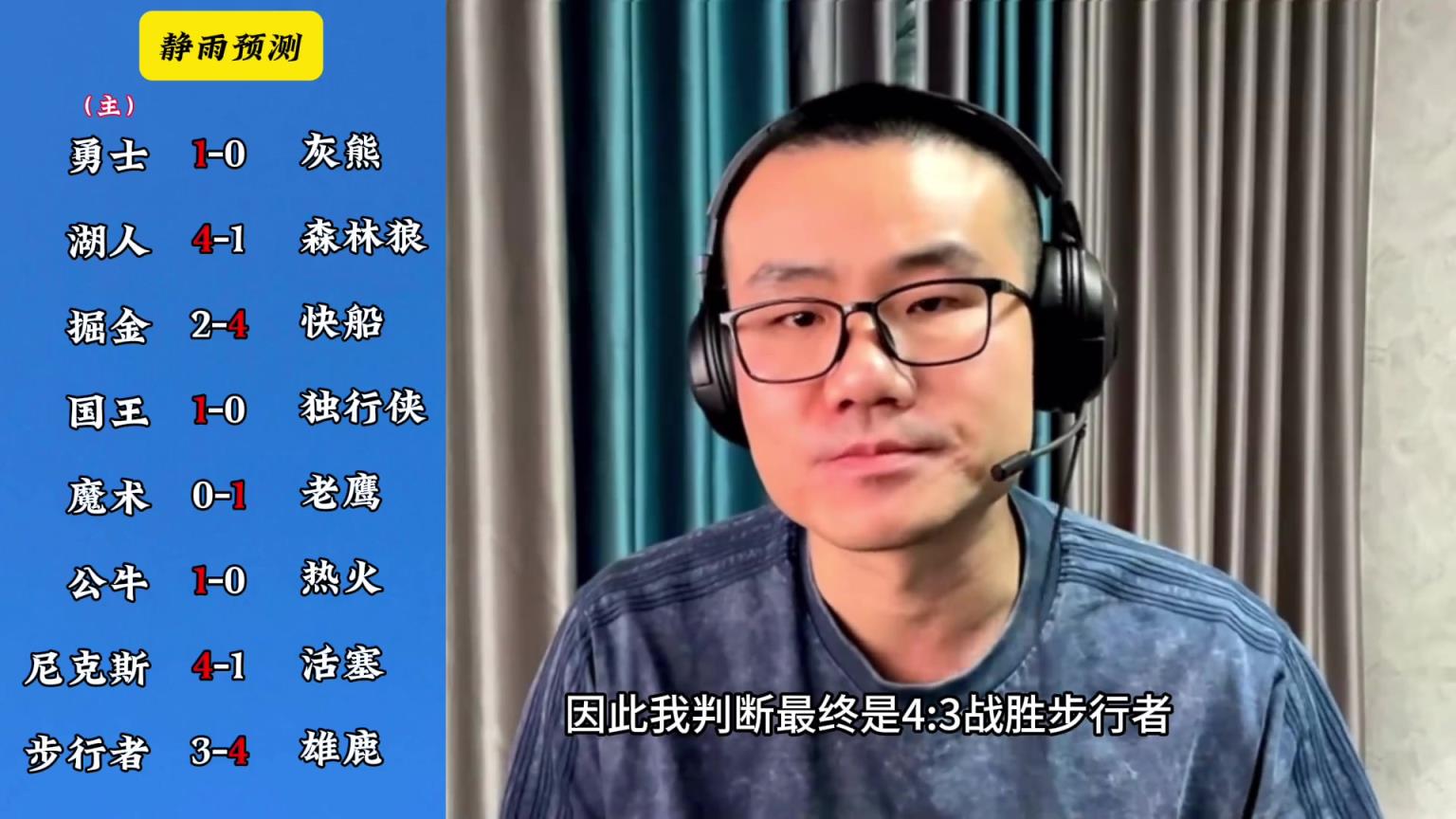 你同意嗎？靜雨對(duì)東西部季后賽球隊(duì)的預(yù)測(cè)：勇贏(yíng)熊 湖船尼鹿晉級(jí)